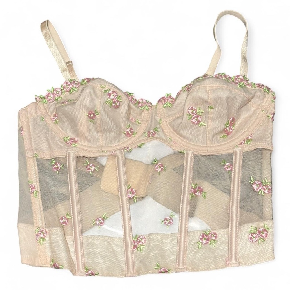 Victoria’s Secret pink rosebud corset top